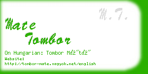 mate tombor business card